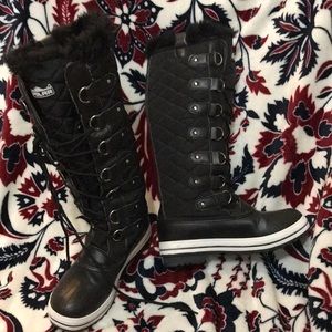 Knee high winter boots